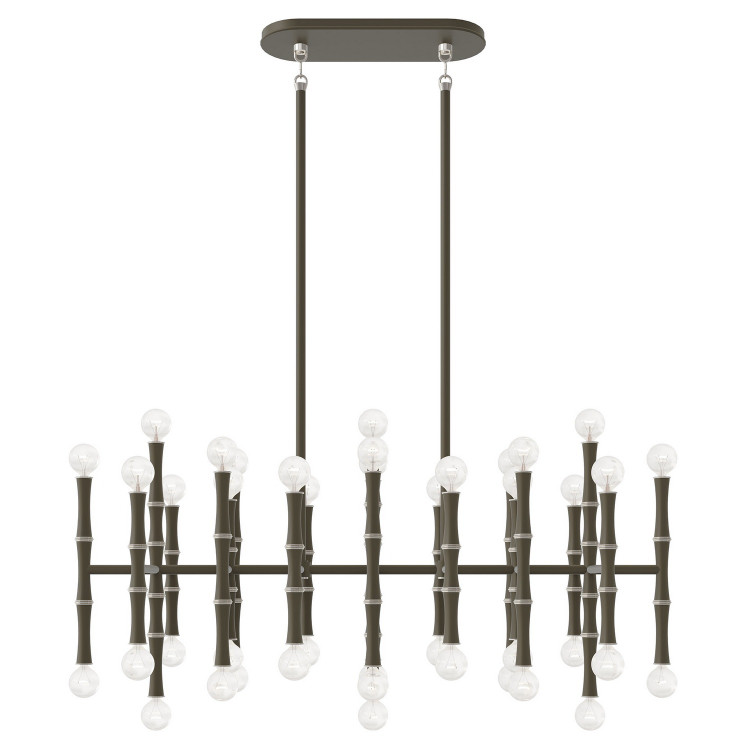 Robert Abbey - MST78 - 42 Light Chandelier - Kane - Matte Smokey Taupe w/Polished Nickel