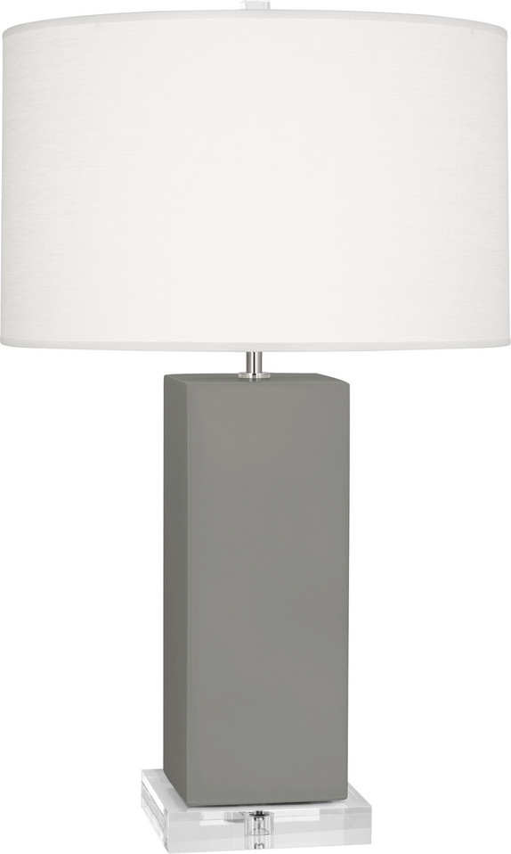 Robert Abbey - MST95 - One Light Table Lamp - Harvey - Matte Smokey Taupe Glazed Ceramic