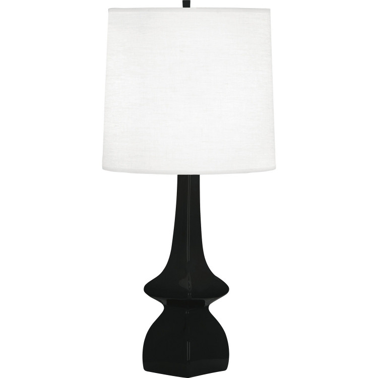 Robert Abbey - OS210 - One Light Table Lamp - Jasmine - Obsidian Glazed Ceramic