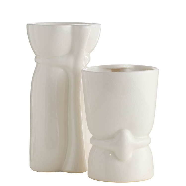 Arteriors - AVC16 - Vases Set of 2 - Maud - Ivory Crackle