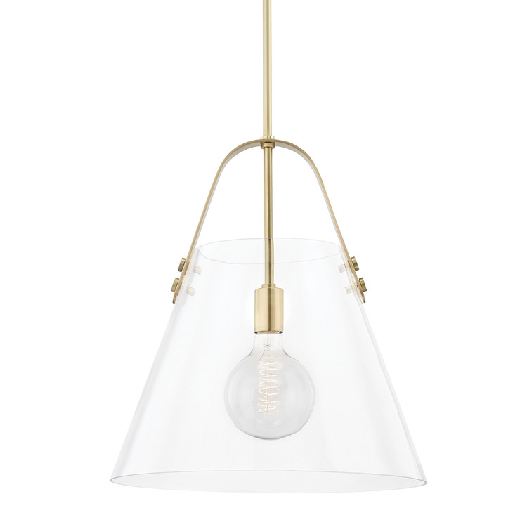 Mitzi - H162701XL-AGB - One Light Pendant - Karin - Aged Brass