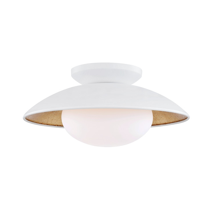 Mitzi - H368601M-WH/GL - One Light Semi Flush Mount - Cadence - White