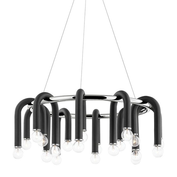 Mitzi - H382820-PN/BK - 20 Light Chandelier - Whit - Polished Nickel