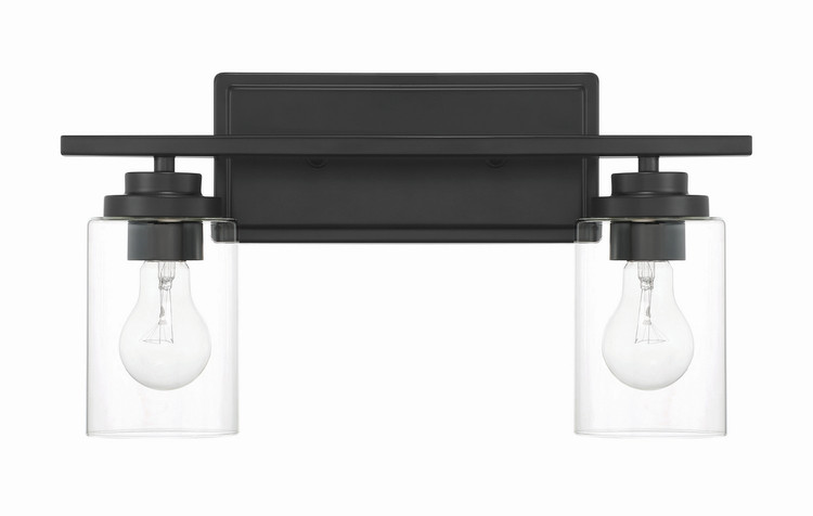 Craftmade - 20417FB2 - Two Light Vanity - Clark - Flat Black