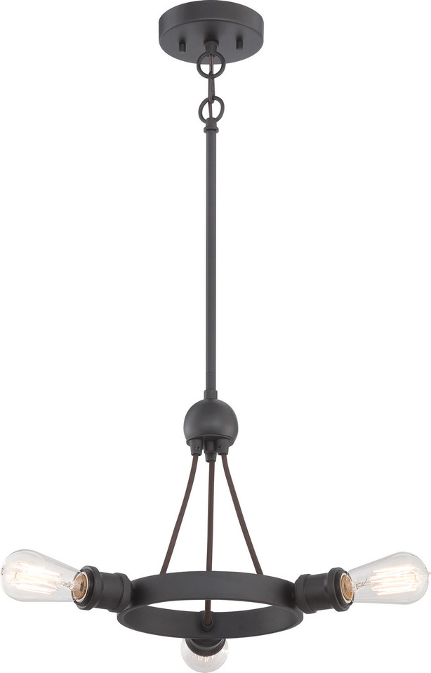 Nuvo Lighting - 60-5723 - Three Light Semi Flush Mount - Paxton - Aged Bronze