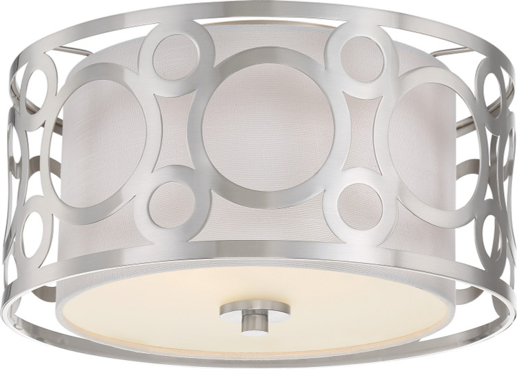 Nuvo Lighting - 60-5942 - Two Light Flush Mount - Filigree - Brushed Nickel