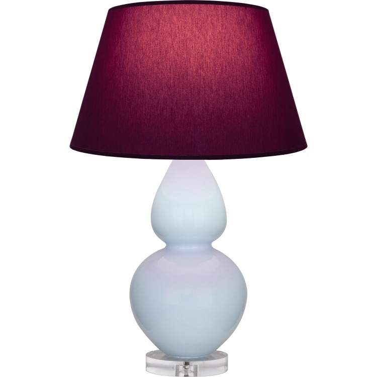 Robert Abbey - A676P - One Light Table Lamp - Double Gourd - Baby Blue Glazed Ceramic w/Lucite