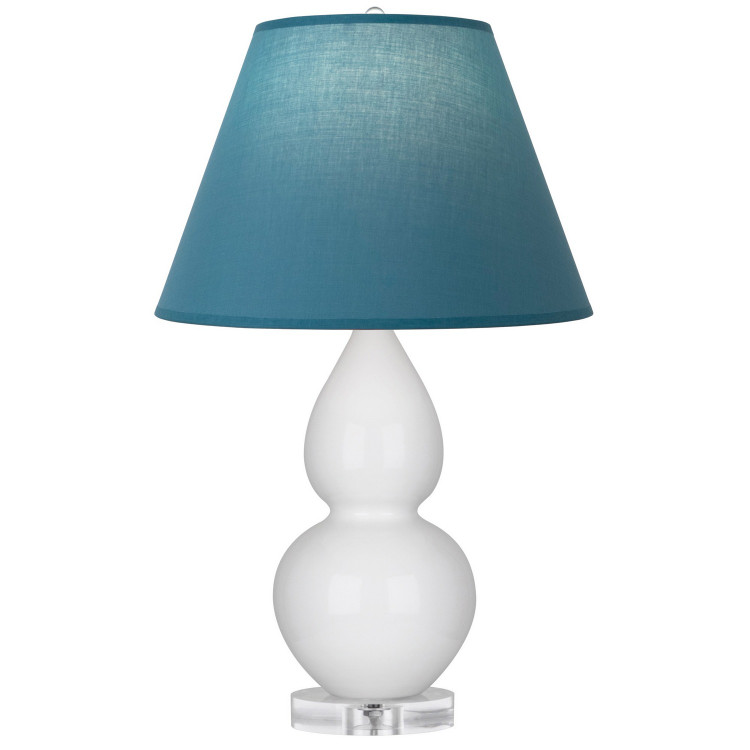 Robert Abbey - A690B - One Light Accent Lamp - Small Double Gourd - Lily Glazed Ceramic w/Lucite