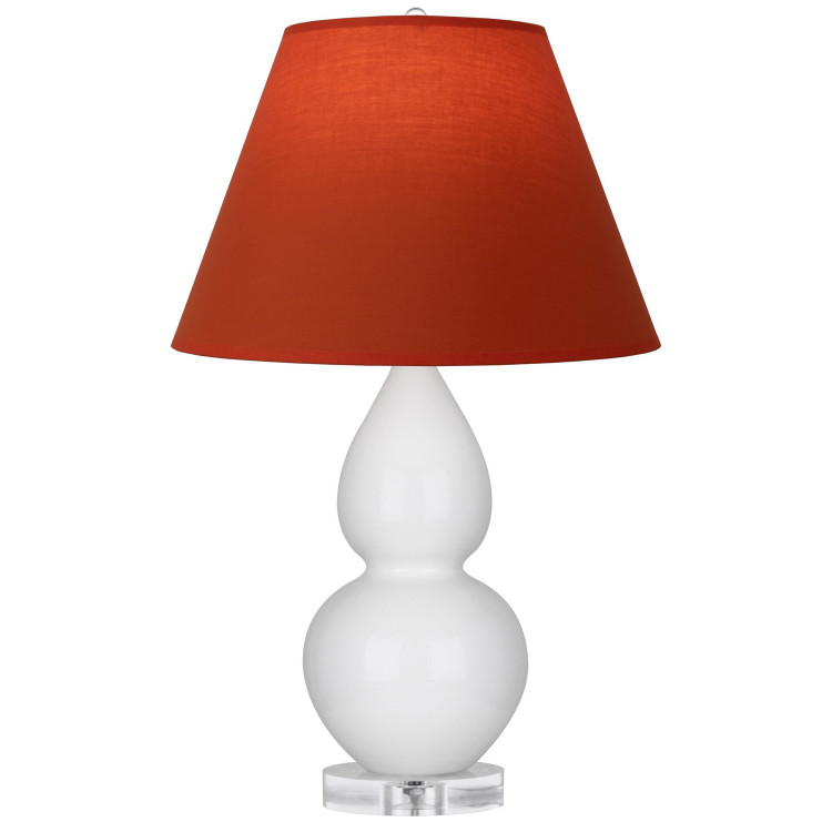 Robert Abbey - A690T - One Light Accent Lamp - Small Double Gourd - Lily Glazed Ceramic w/Lucite