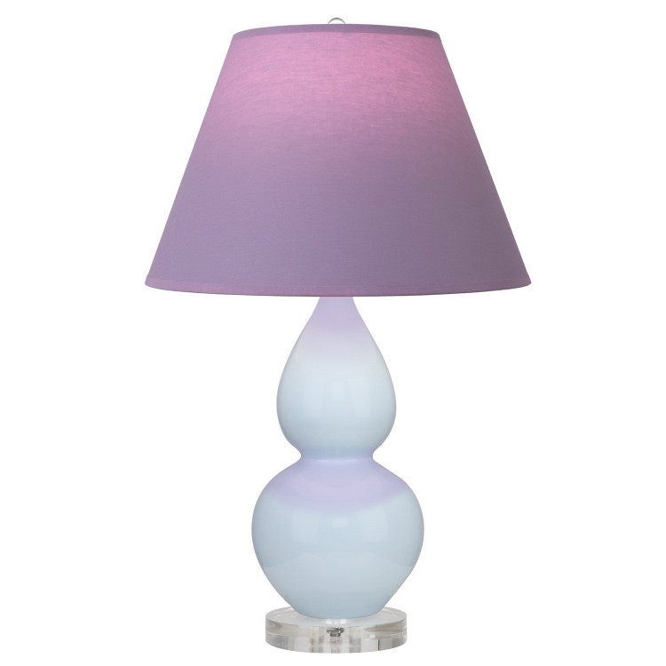 Robert Abbey - A696L - One Light Accent Lamp - Small Double Gourd - Baby Blue Glazed Ceramic w/Lucite