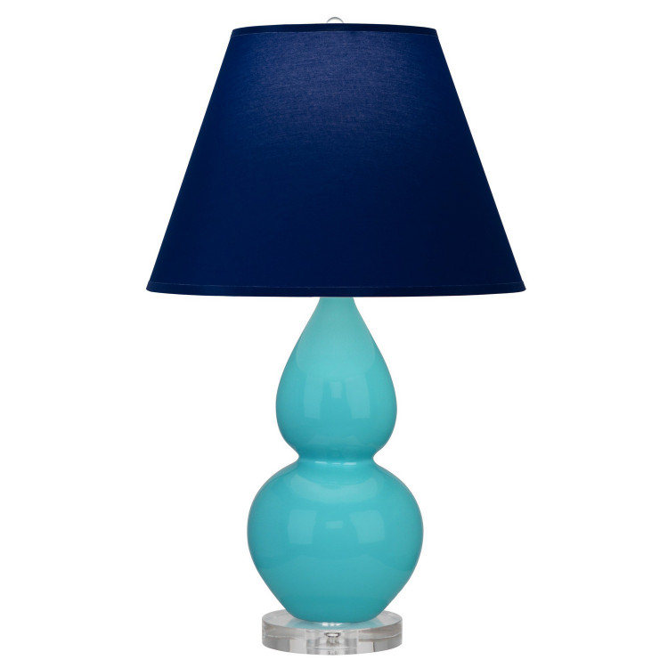 Robert Abbey - A761N - One Light Accent Lamp - Small Double Gourd - Egg Blue Glazed Ceramic w/Lucite