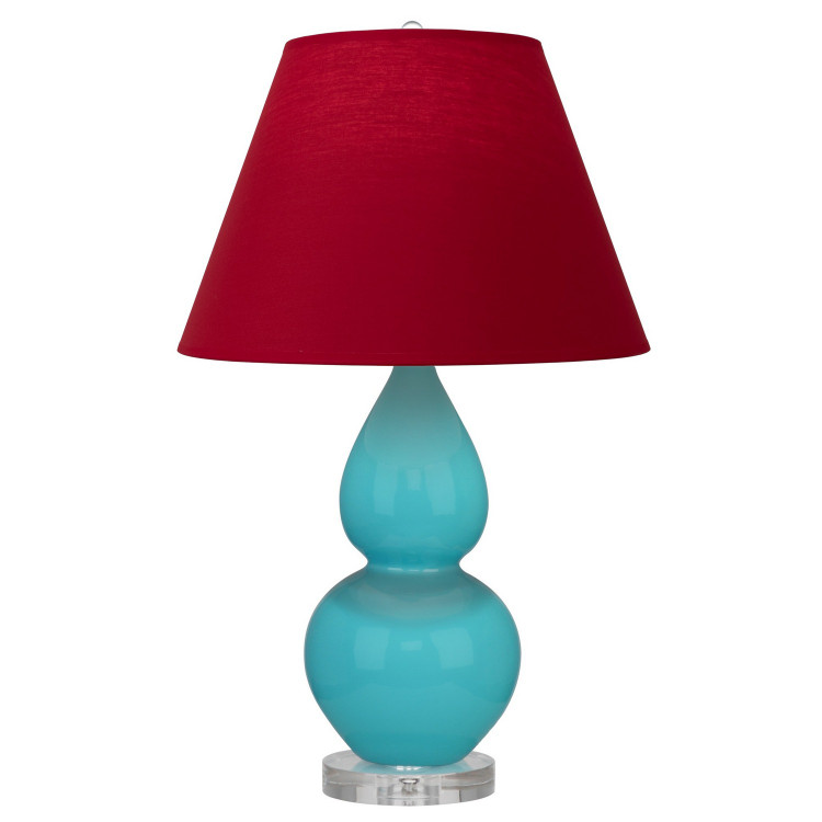 Robert Abbey - A761R - One Light Accent Lamp - Small Double Gourd - Egg Blue Glazed Ceramic w/Lucite