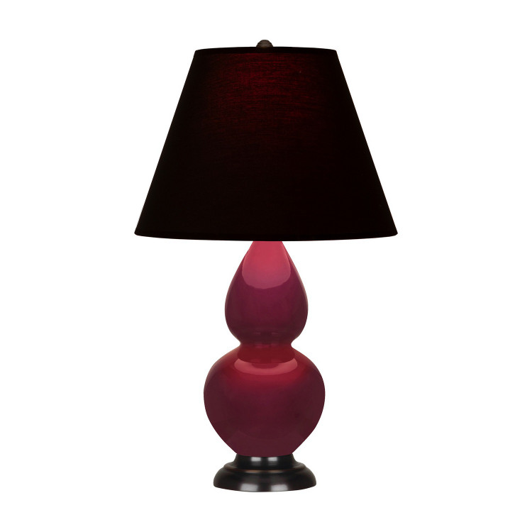 Robert Abbey - SM11K - One Light Accent Lamp - Small Double Gourd - Sugar Plum Glazed Ceramic w/Deep Patina Bronze