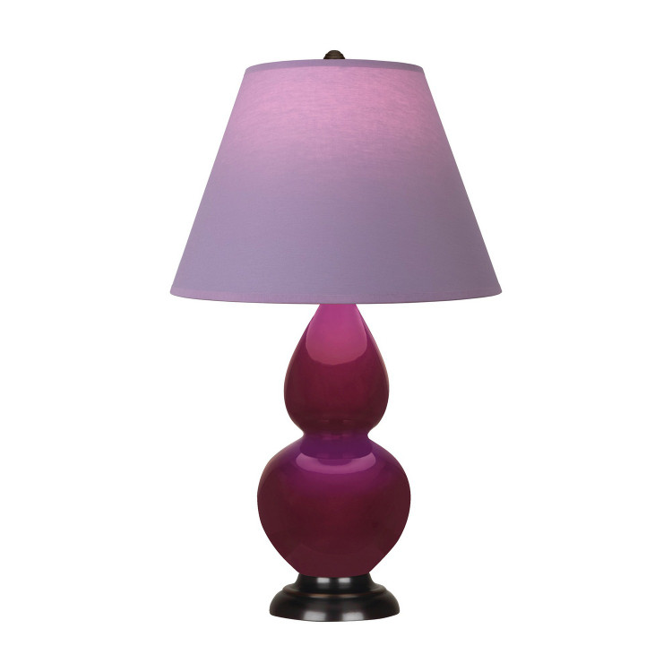 Robert Abbey - SM11L - One Light Accent Lamp - Small Double Gourd - Sugar Plum Glazed Ceramic w/Deep Patina Bronze