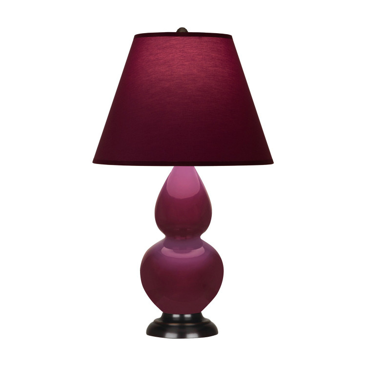 Robert Abbey - SM11P - One Light Accent Lamp - Small Double Gourd - Sugar Plum Glazed Ceramic w/Deep Patina Bronze