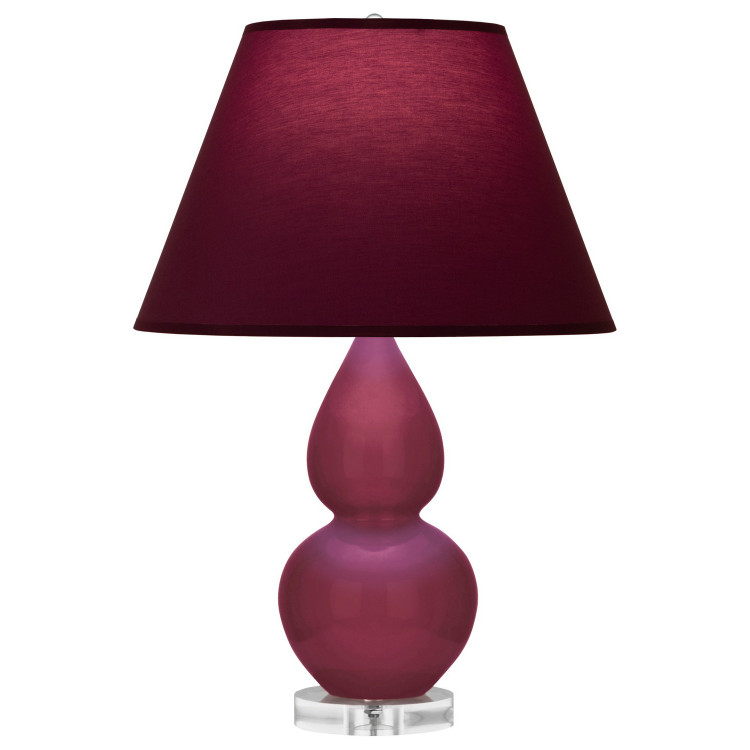 Robert Abbey - SM13P - One Light Accent Lamp - Small Double Gourd - Sugar Plum Glazed Ceramic w/Lucite