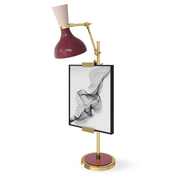 Robert Abbey - SM14RW - One Light Table Easel - Clare - Modern Brass w/Sugar Plum Rose Water Painted