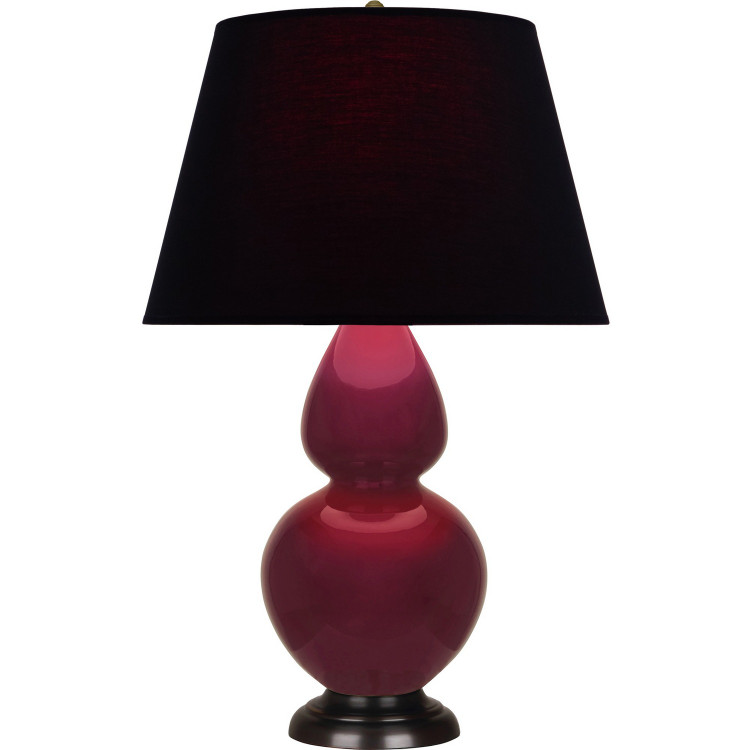 Robert Abbey - SM21K - One Light Table Lamp - Double Gourd - Sugar Plum Glazed Ceramic w/Deep Patina Bronze