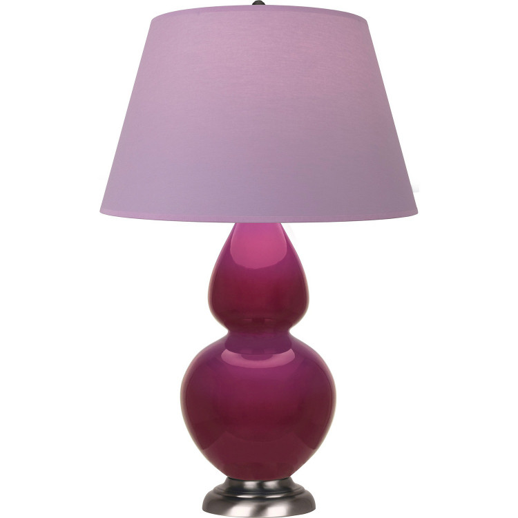 Robert Abbey - SM22L - One Light Table Lamp - Double Gourd - Sugar Plum Glazed Ceramic w/Antique Silver