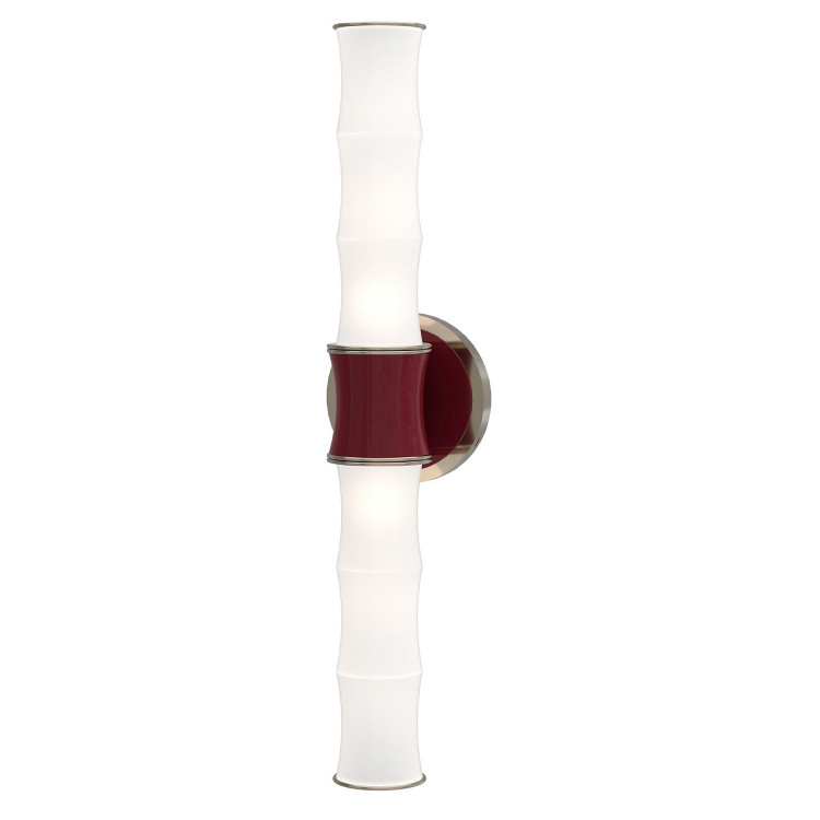 Robert Abbey - SM84 - Two Light Wall Sconce - Kane - Sugar Plum w/Polished Nickel
