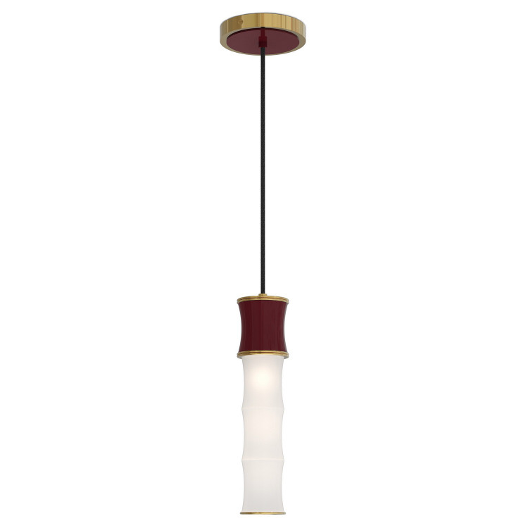 Robert Abbey - SM85 - One Light Pendant - Kane - Sugar Plum w/Modern Brass