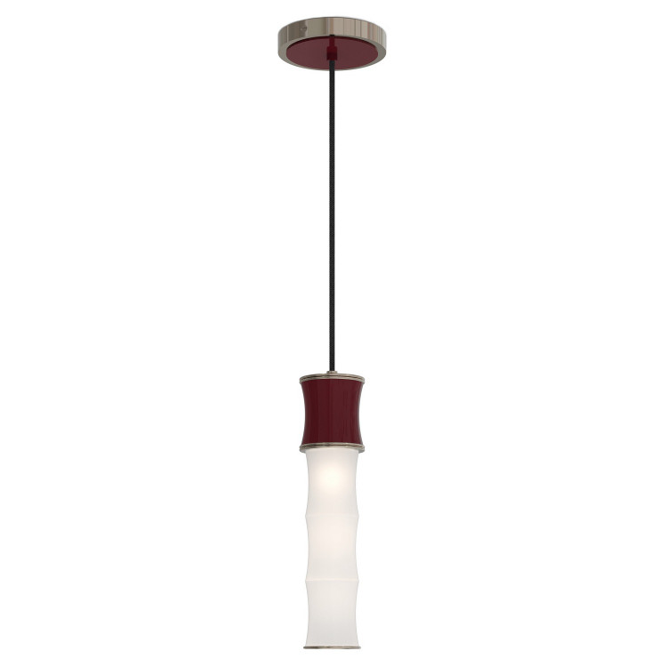 Robert Abbey - SM86 - One Light Pendant - Kane - Sugar Plum w/Polished Nickel