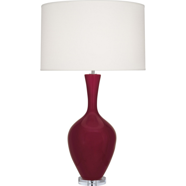 Robert Abbey - SM980 - One Light Table Lamp - Audrey - Sugar Plum Glazed Ceramic