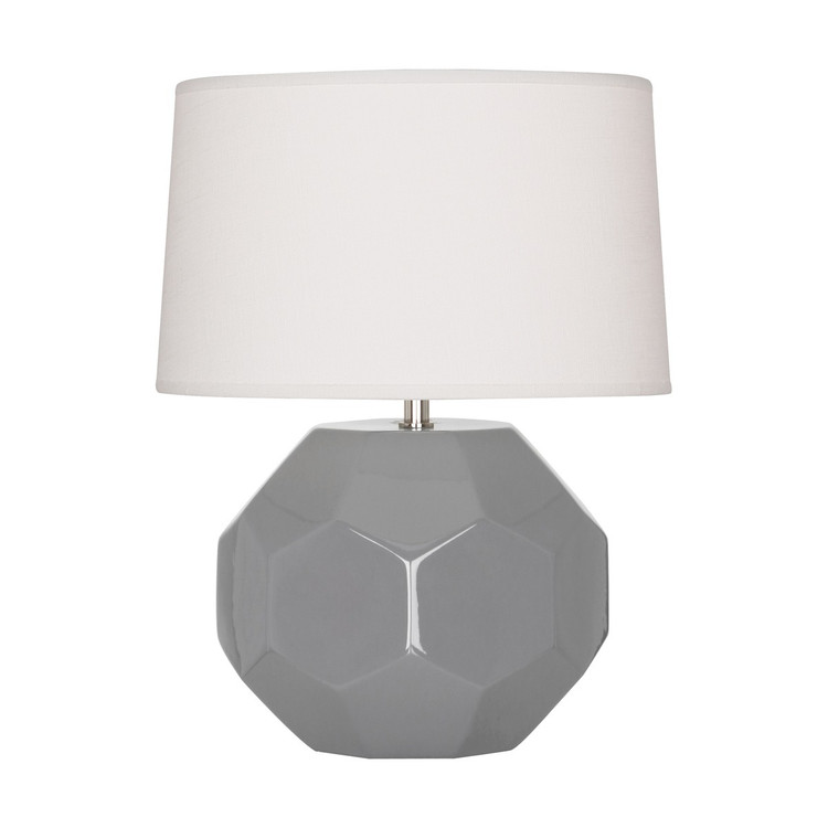 Robert Abbey - ST02 - One Light Accent Lamp - Small Franklin - Smokey Taupe Glazed Ceramic
