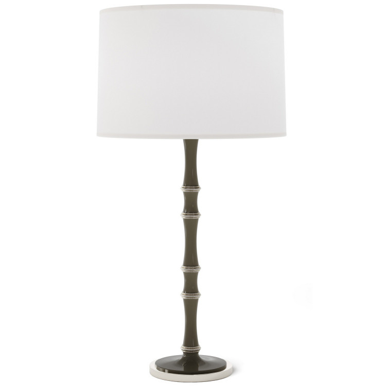 Robert Abbey - ST72 - One Light Table Lamp - Kane - Smokey Taupe w/Polished Nickel