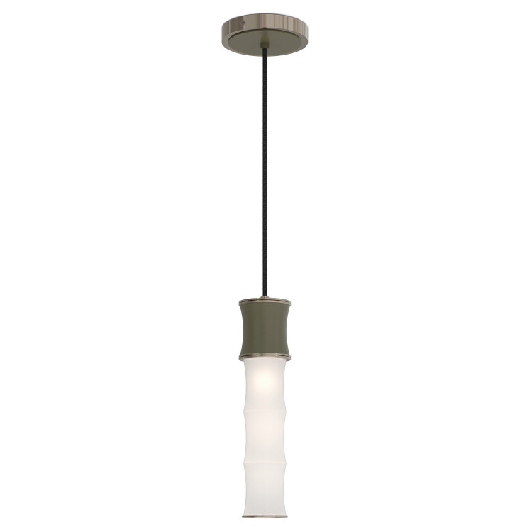 Robert Abbey - ST86 - One Light Pendant - Kane - Smokey Taupe w/Polished Nickel