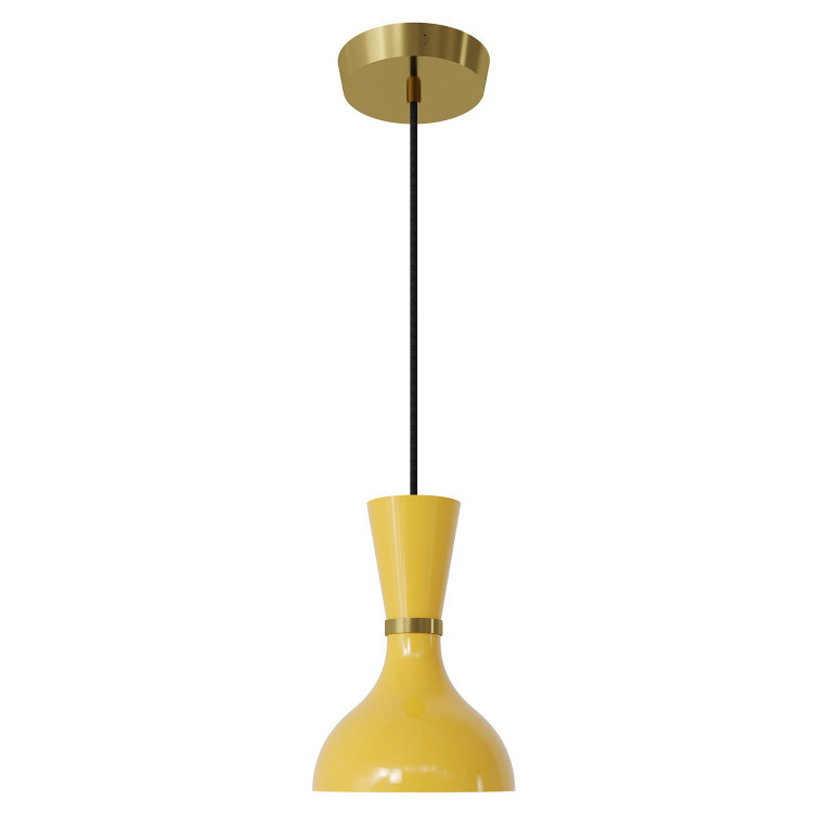 Robert Abbey - SU01SU - One Light Pendant - Clare - Modern Brass w/Sunset Painted