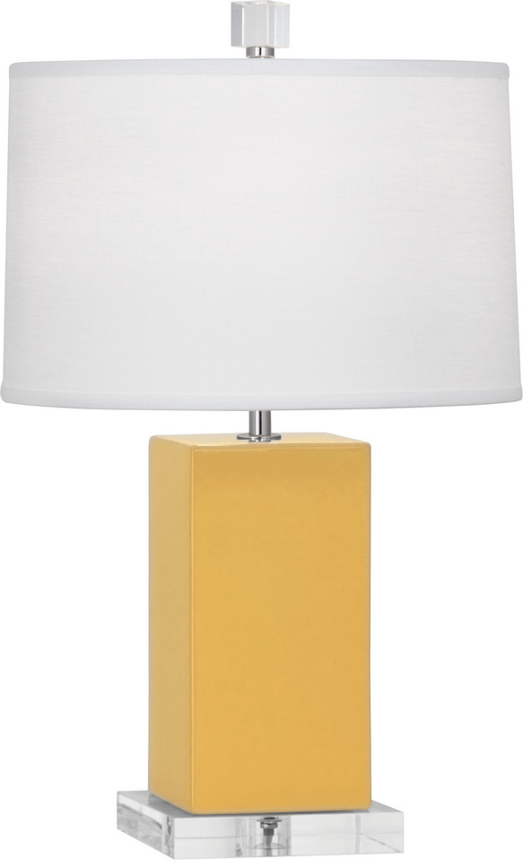 Robert Abbey - SU990 - One Light Accent Lamp - Small Harvey - Sunset Yellow Glazed Ceramic