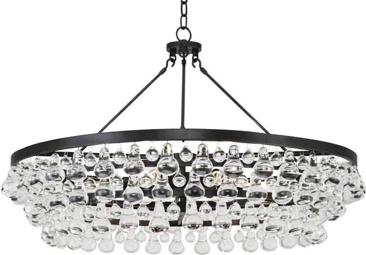Robert Abbey - Z1004 - Six Light Chandelier - Bling - Deep Patina Bronze