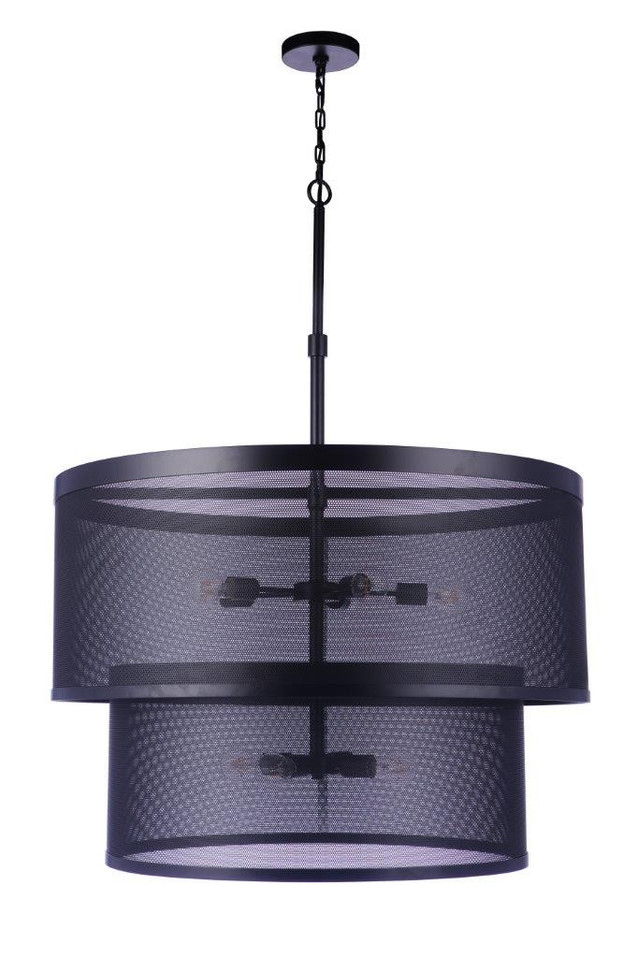 Craftmade - 58999-FB - Nine Light Pendant - Mesh - Flat Black