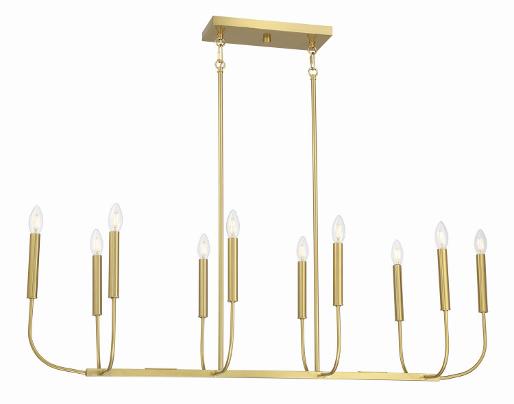 Craftmade - 59870-SB - Ten Light Island Pendant - Traci - Satin Brass
