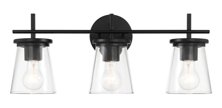 Craftmade - 60403-FB - Three Light Vanity - Connell - Flat Black
