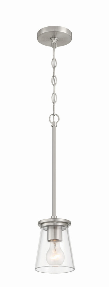 Craftmade - 60491-BNK - One Light Mini Pendant - Connell - Brushed Polished Nickel