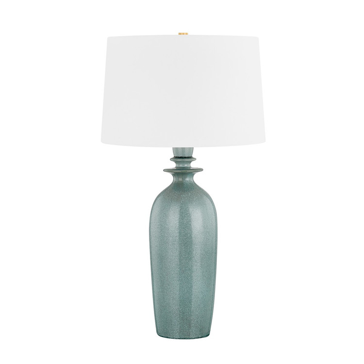 Hudson Valley - L8430-AGB/CRP - One Light Table Lamp - Bellmawr - Aged Brass