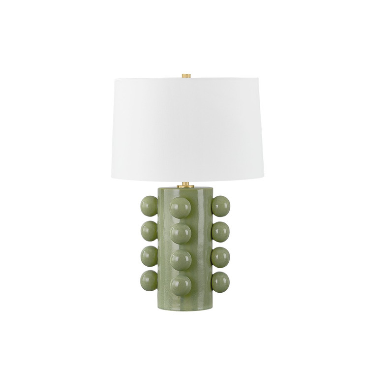 Hudson Valley - L9126-AGB/CMC - One Light Table Lamp - Roselle - Aged Brass
