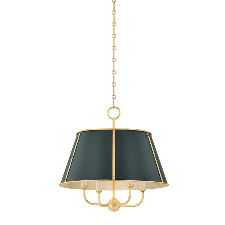 Hudson Valley - MDS120-AGB/SSG - Four Light Chandelier - Cambridge - Aged Brass