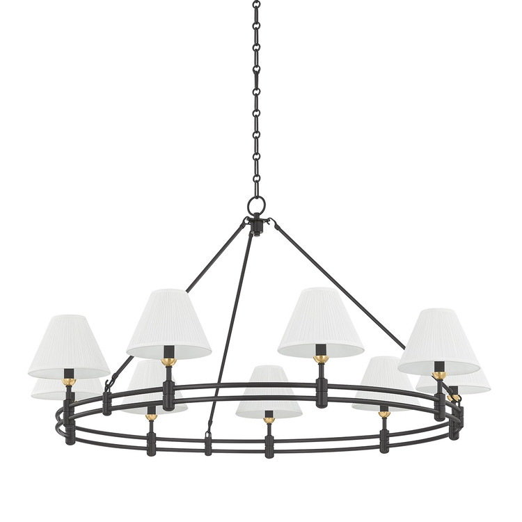 Hudson Valley - MDS1801-AGB/DB - Nine Light Chandelier - Howard - Aged Brass
