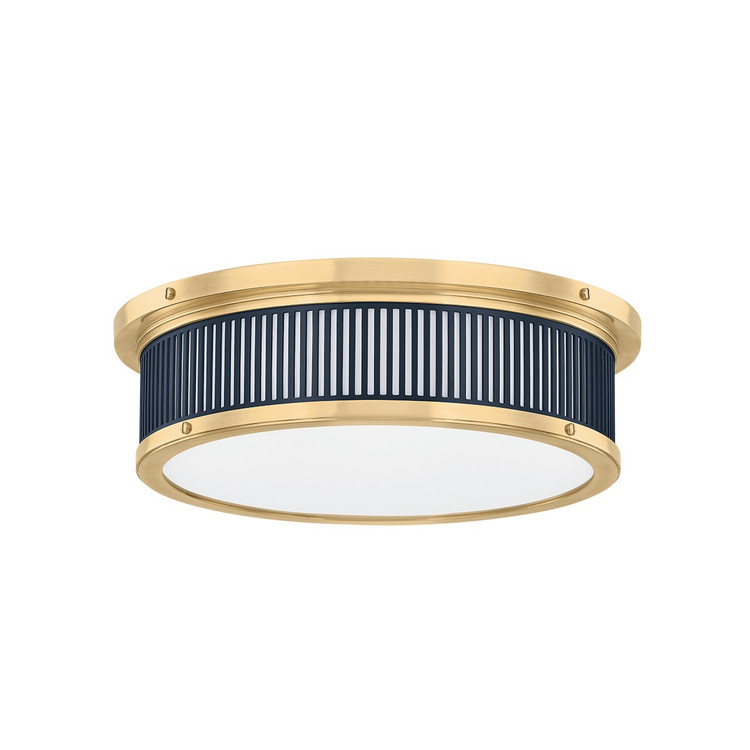 Hudson Valley - MDS1901-AGB/DBL - LED Flush Mount - Ashdown - Aged Brass