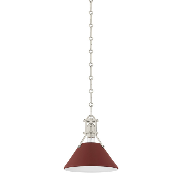 Hudson Valley - MDS351-PN/CRN - One Light Pendant - Painted No. 2 - Polished Nickel