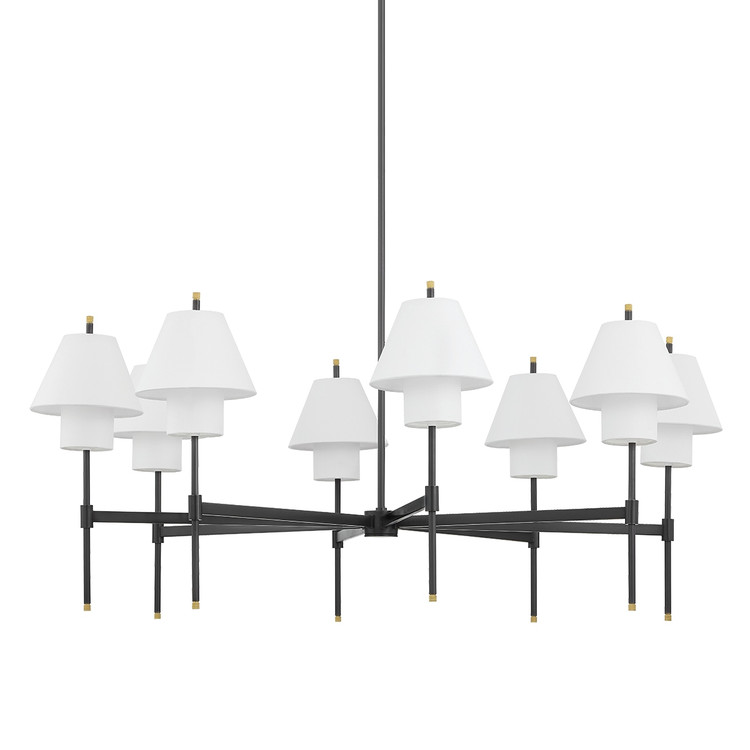 Hudson Valley - PI1899808-AGB/DB - Eight Light Chandelier - Glenmoore - Aged Brass