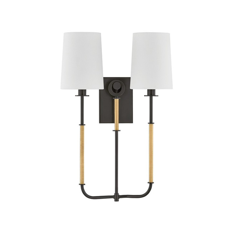Hudson Valley - 2072-AGB/DB - Two Light Wall Sconce - Glenmont - Aged Brass