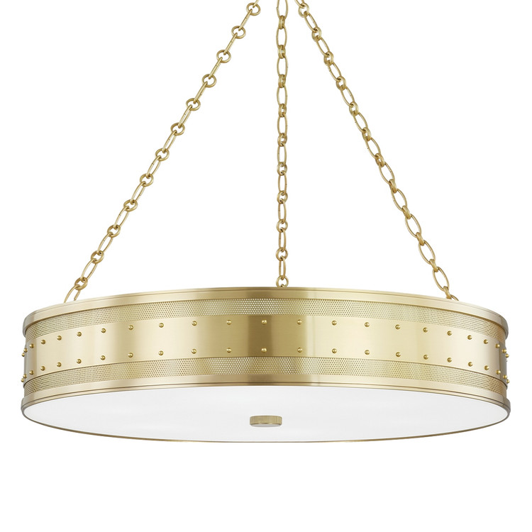 Hudson Valley - 2230-AGB - Six Light Chandelier - Gaines - Aged Brass