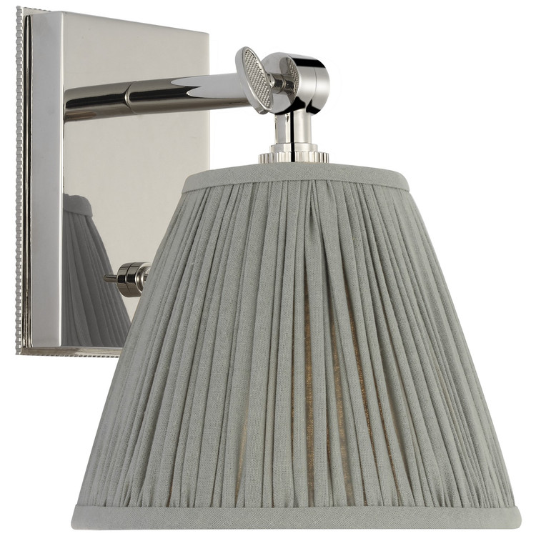 manufacturer_finish:Polished Nickel|manufacturer_glass:2.75 x 6 x 5 Blue Linen Pleated