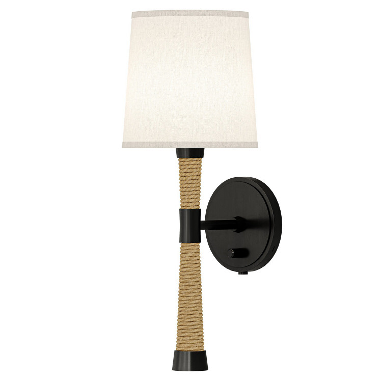 Robert Abbey - Z450 - One Light Wall Sconce - Hatteras - Natural Rope w/Deep Patina Bronze