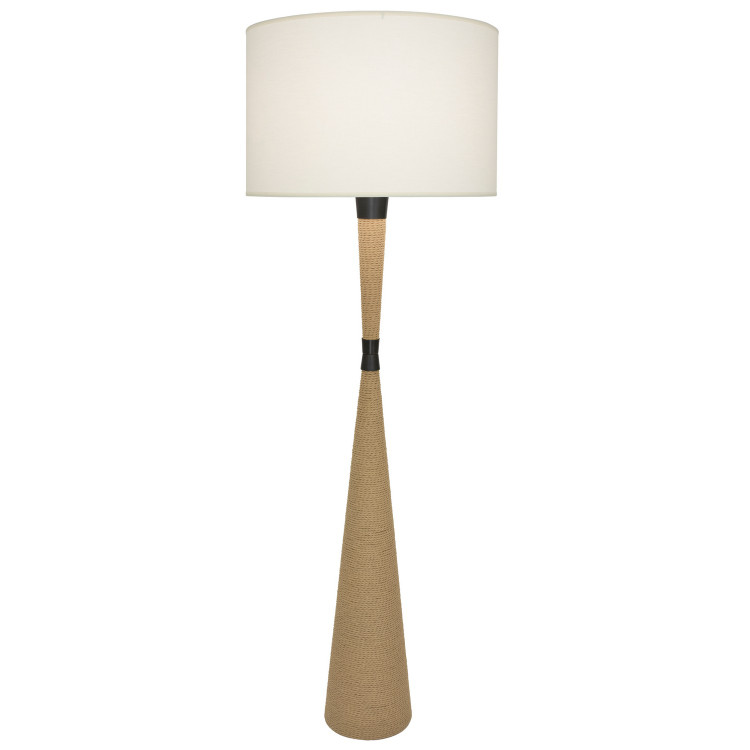 Robert Abbey - Z478 - One Light Floor Lamp - Hatteras - Natural Rope w/Deep Patina Bronze