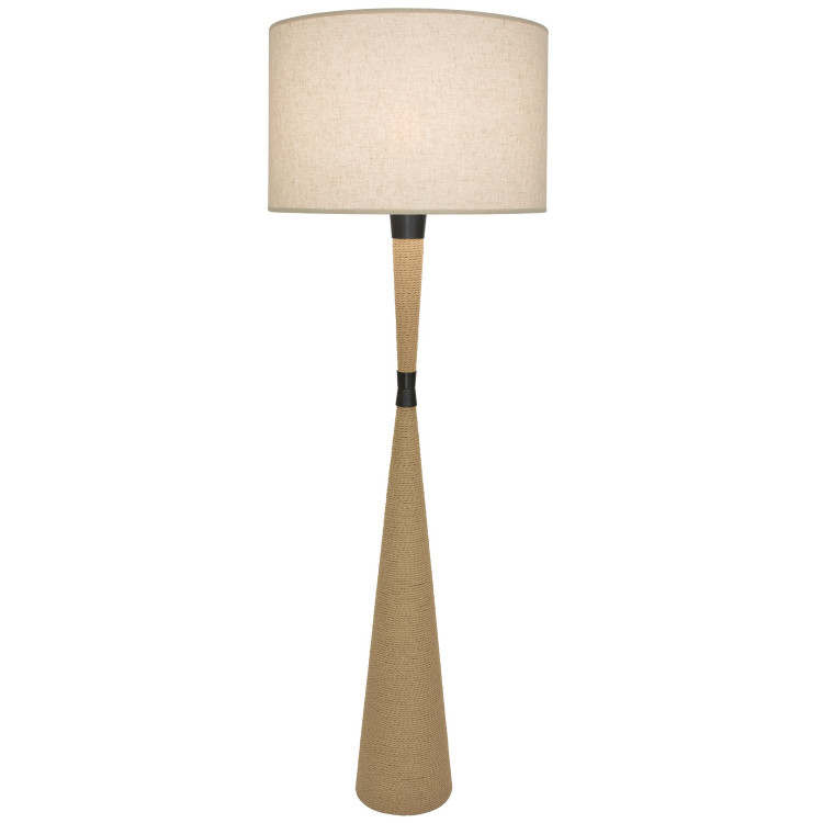 Robert Abbey - Z478X - One Light Floor Lamp - Hatteras - Natural Rope w/Deep Patina Bronze